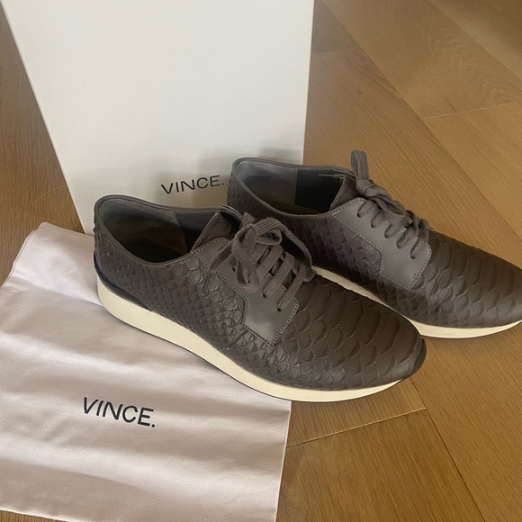 Vince Rayner Python-Print Trainer Sneaker, Ceramic - Picture 6 of 6
